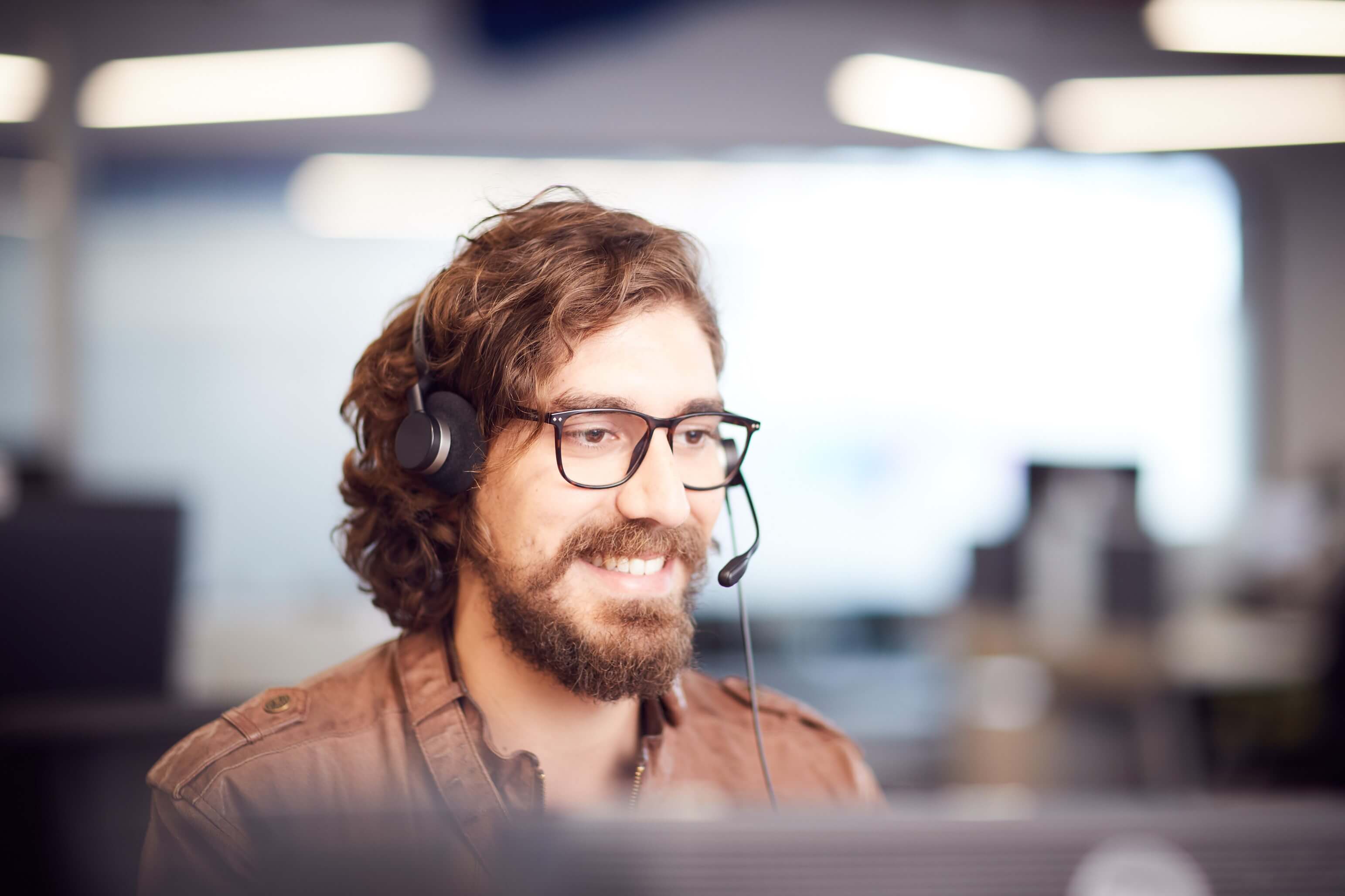 Man with headset