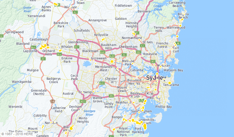 spirit questers - NSW map